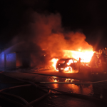 Carport und Auto brennen in Döhren in der Börde