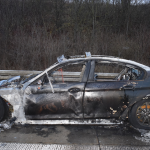 Auto auf der A14 bei Magdeburg brannte