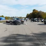 Unfall mit 6 Fahrzeugen auf der A2 bei Magdeburg